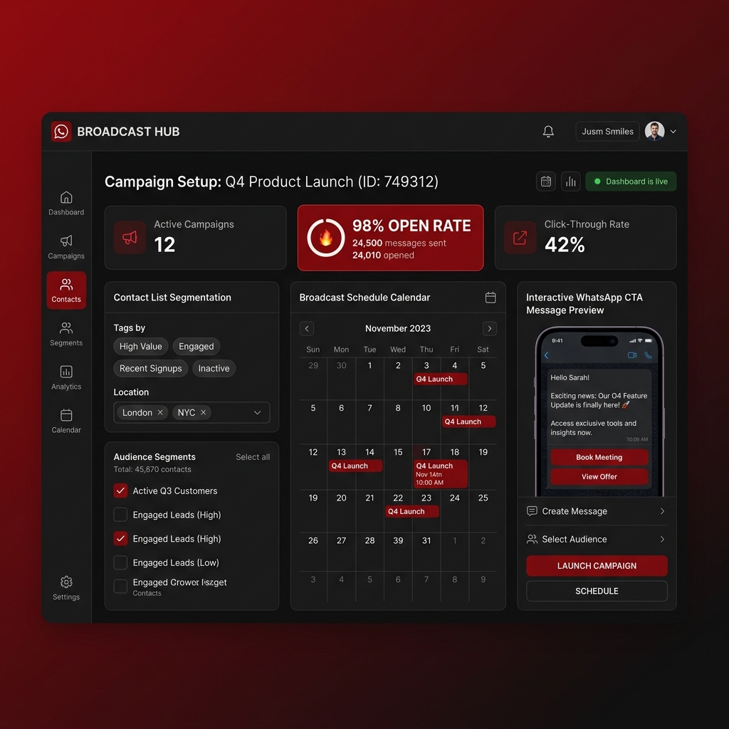 Bulk Broadcast WhatsApp Promotional Campaign Builder
